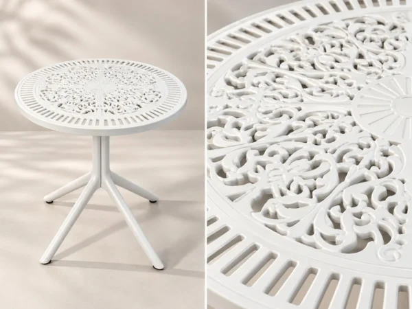 Paris Round resin table in white – Trend Concept